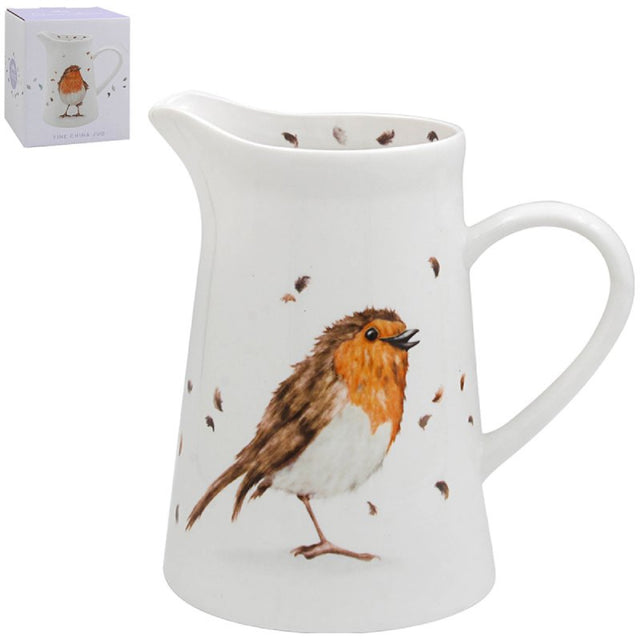 Robins Jug – Clemency Bunn British Birds Design