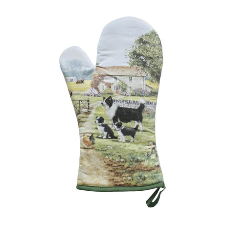 Collie & Sheep Single Oven Glove - APRON/GLOVE/TEXTILE - Beattys of Loughrea