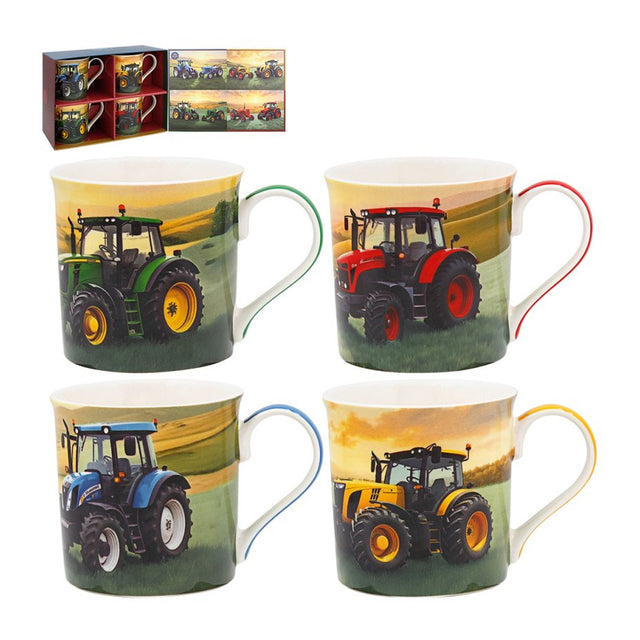 Tractors Mugs, Set of 4