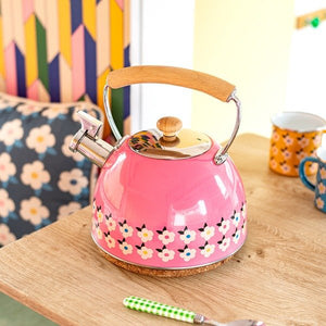 2.5L Whistling Kettle Stainless Steel – Rose Pink - S/S STOVE TOP KETTLES - Beattys of Loughrea