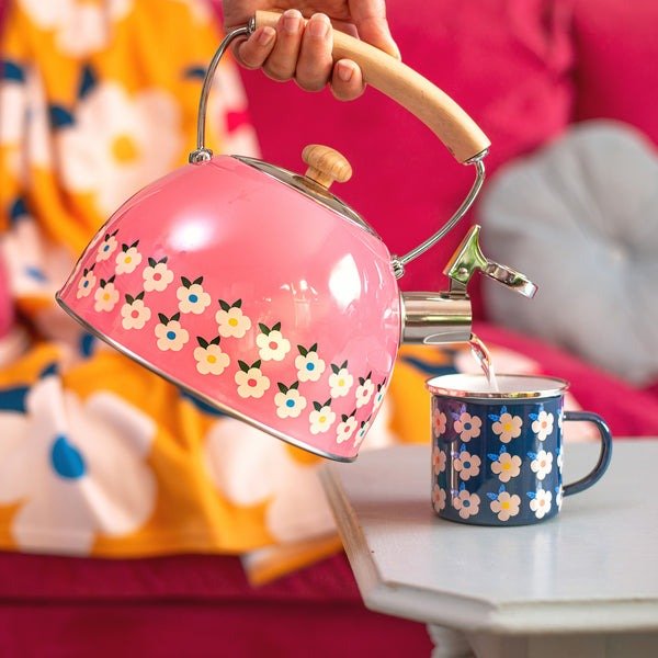 2.5L Whistling Kettle Stainless Steel – Rose Pink - S/S STOVE TOP KETTLES - Beattys of Loughrea