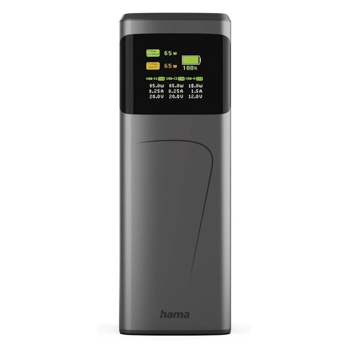 HAMA POWERBANK 65W 20000MAH 2 USB-C USB-A PD