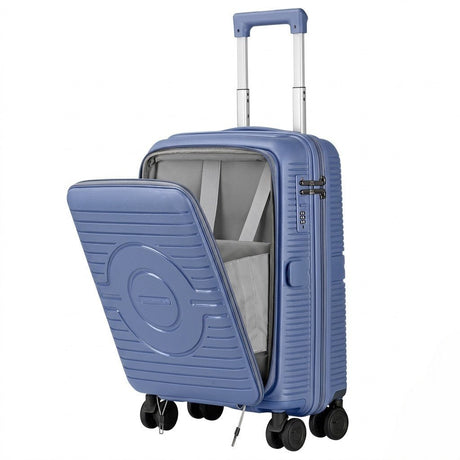 Bordlite Hardshell Suitcase with Laptop Compartment 55 x 37 x 24cm – Blue - LUGGAGE, SUITCASES, TROLLEY BAGS - Beattys of Loughrea