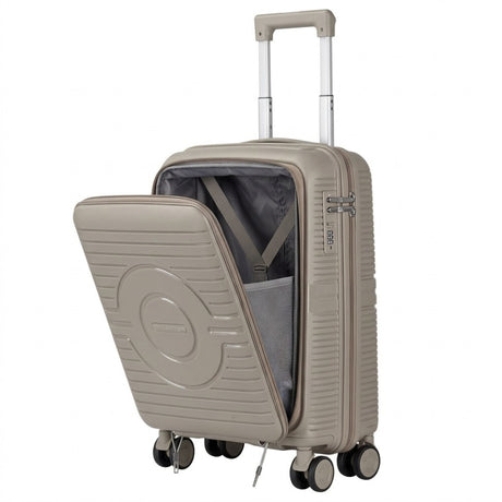 Bordlite Hardshell Suitcase with Laptop Compartment 55 x 37 x 24cm – Stone - LUGGAGE, SUITCASES, TROLLEY BAGS - Beattys of Loughrea