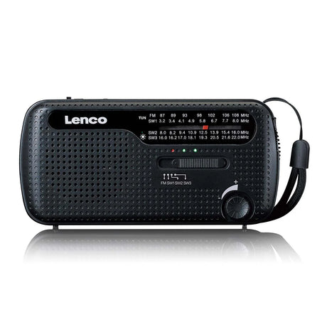 Lenco MCR‑113BK Emergency Multi - Purpose Hand Crank Radio – Black - PORTABLE CD/RADIO - Beattys of Loughrea