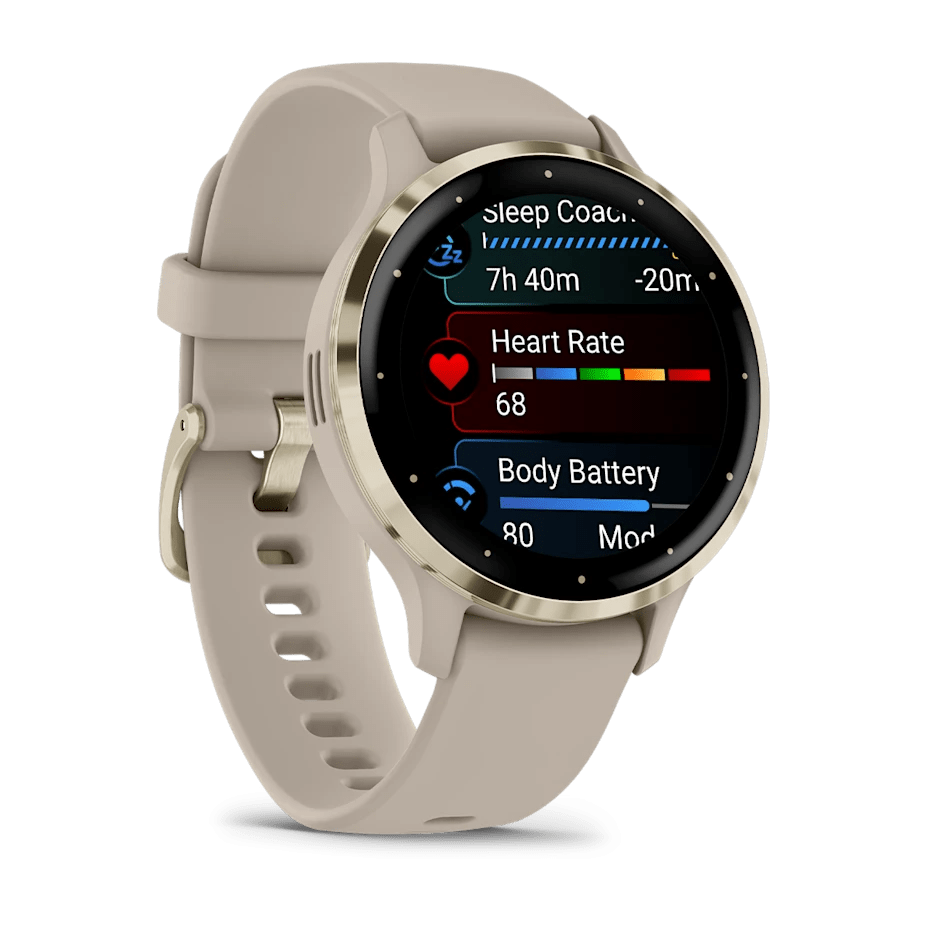 Garmin Venu 3S 41mm Smart Watch – Soft Gold/French Grey | 49 - GAR - 010 - 02785 - 02 - SMARTWATCH, FITBIT - Beattys of Loughrea