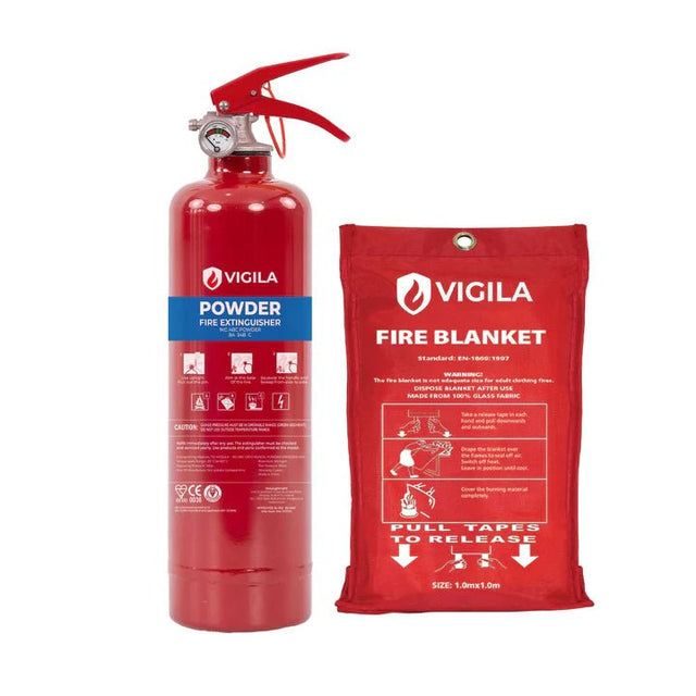 Vigila Home Fire Safety Kit (Fire Extinguisher & Fire Blanket) - FIRE ALARM & PROTECTION - Beattys of Loughrea