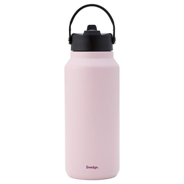 Smidge 900ml Flip Straw Insulated Bottle, Summer Blush