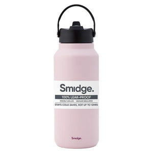 Smidge 900ml Flip Straw Insulated Bottle, Summer Blush