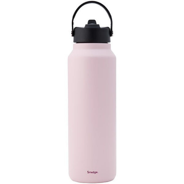 Smidge 1.2L Flip Straw Insulated Bottle, Summer Blush
