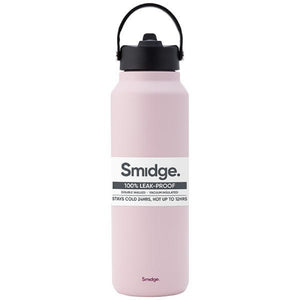 Smidge 1.2L Flip Straw Insulated Bottle, Summer Blush
