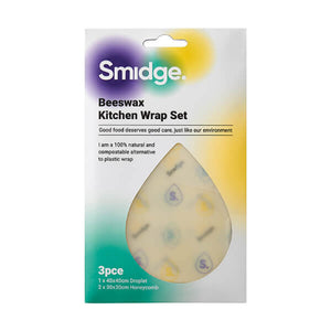 Smidge Beeswax Wrap Kitchen Set of 3