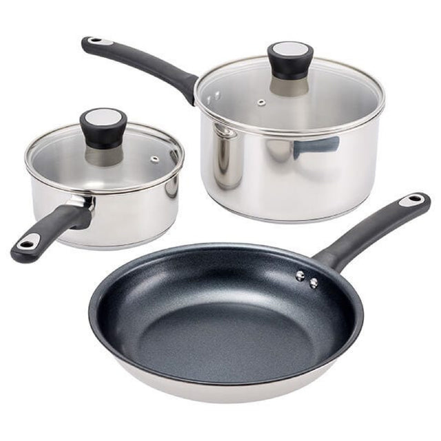 Judge Essential 3 Piece Stainless Steel Cookware Set
