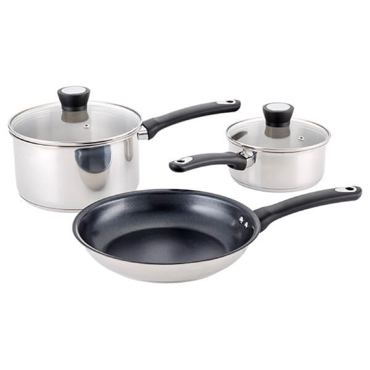 Judge Essential 3 Piece Stainless Steel Cookware Set