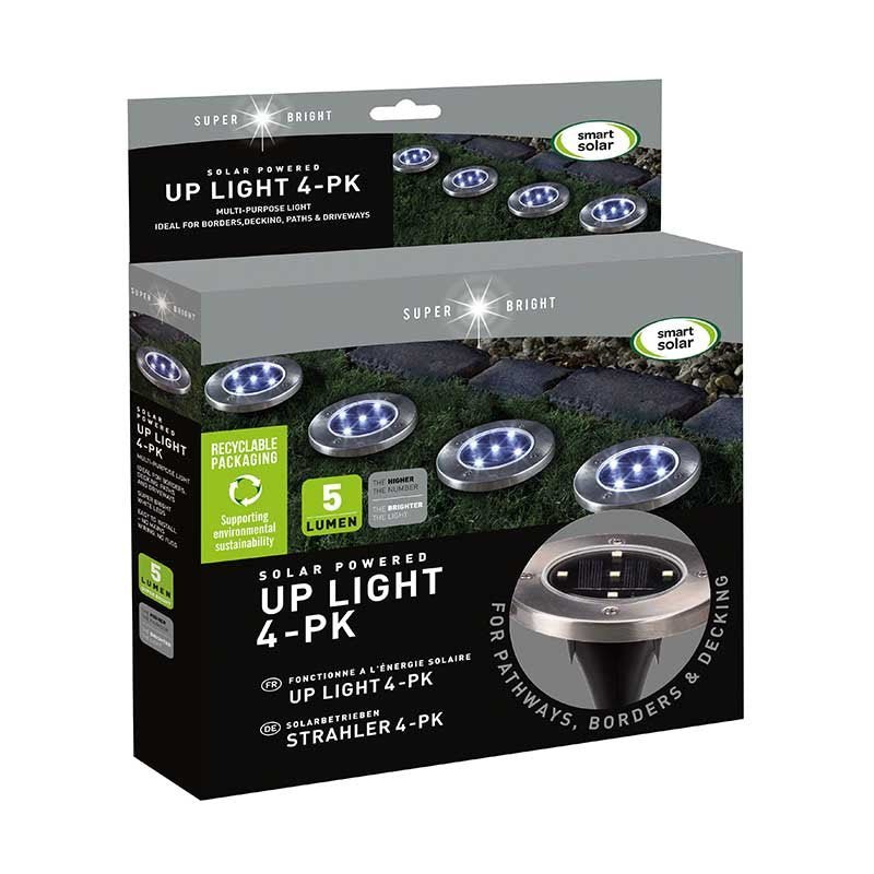 Up Light, 4 - Pack, 5 Lumen - GARDEN ORNAMENTS INCL SOLAR - Beattys of Loughrea