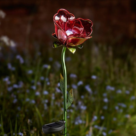 Red Rose Solar Light - GARDEN ORNAMENTS INCL SOLAR - Beattys of Loughrea
