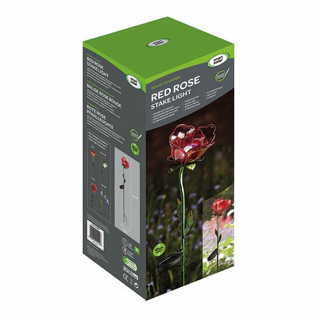 Red Rose Solar Light - GARDEN ORNAMENTS INCL SOLAR - Beattys of Loughrea