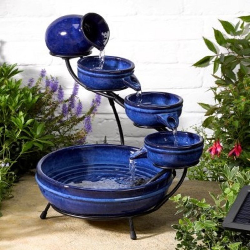 Solar Neptune Cascade Water Feature – 49cm - GARDEN ORNAMENTS INCL SOLAR - Beattys of Loughrea