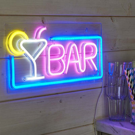 NeonEsque Cocktail Bar Sign – USB Powered - GARDEN ORNAMENTS INCL SOLAR - Beattys of Loughrea