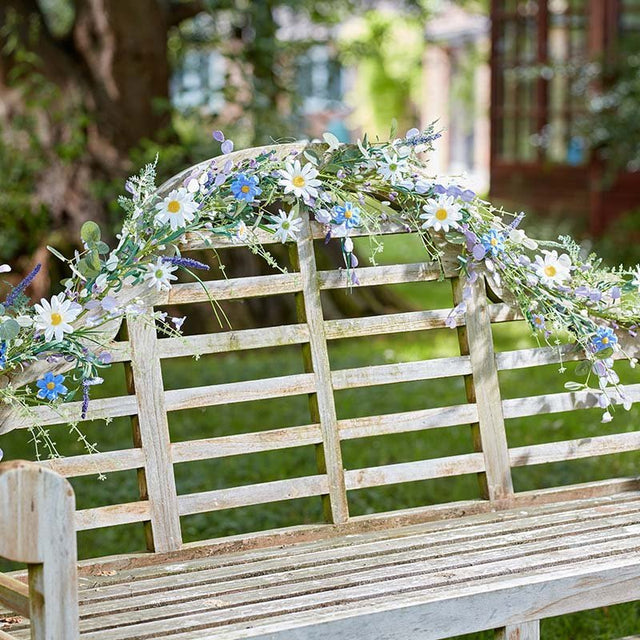Meadow Garland – 180cm Decorative Faux Garland - GARDEN ORNAMENTS INCL SOLAR - Beattys of Loughrea