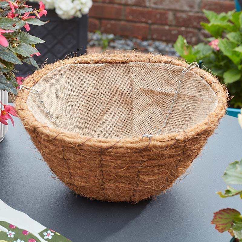 14" EcoCoir Hanging Basket - GARDEN ORNAMENTS INCL SOLAR - Beattys of Loughrea