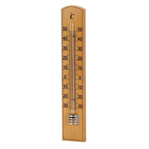 Wooden Wall Thermometer – 20cm - GARDEN ORNAMENTS INCL SOLAR - Beattys of Loughrea