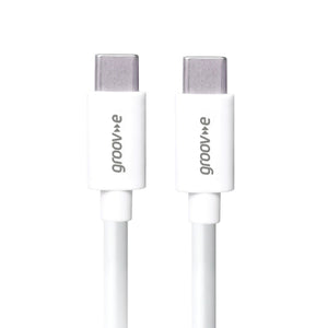 Groov-e USB-C 25W GaN Wall Charger with USB-C Cable, White (GVMA112WE)