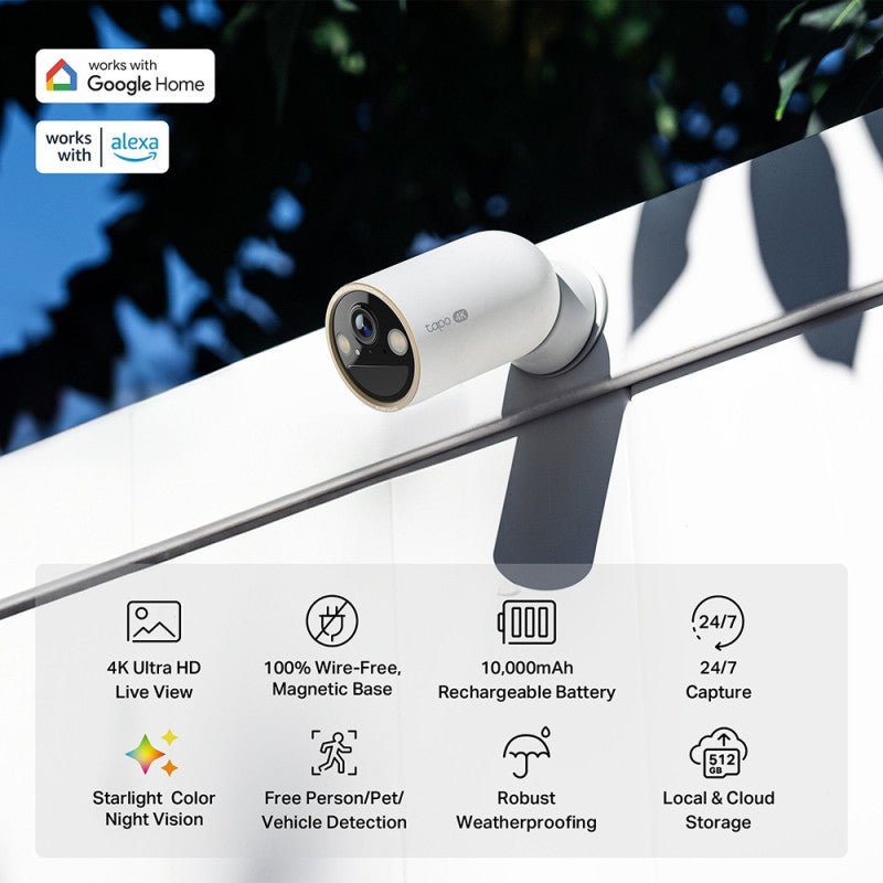 Tapo C460 Battery-Powered Outdoor Security Camera – 4K - SECURITY CAMERA/ PRODUCTS - Beattys of Loughrea