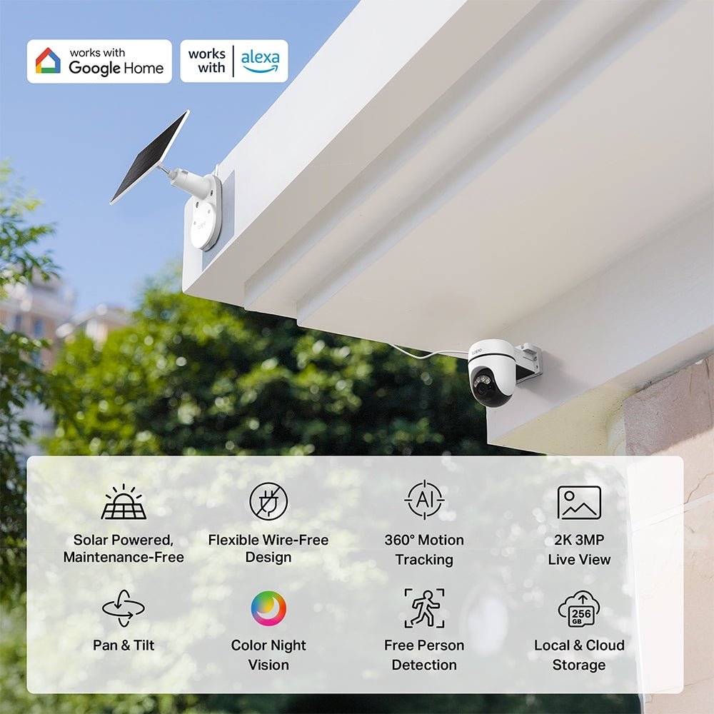 Tapo C610 Solar-Powered Pan/Tilt Security Camera Kit - SECURITY CAMERA/ PRODUCTS - Beattys of Loughrea