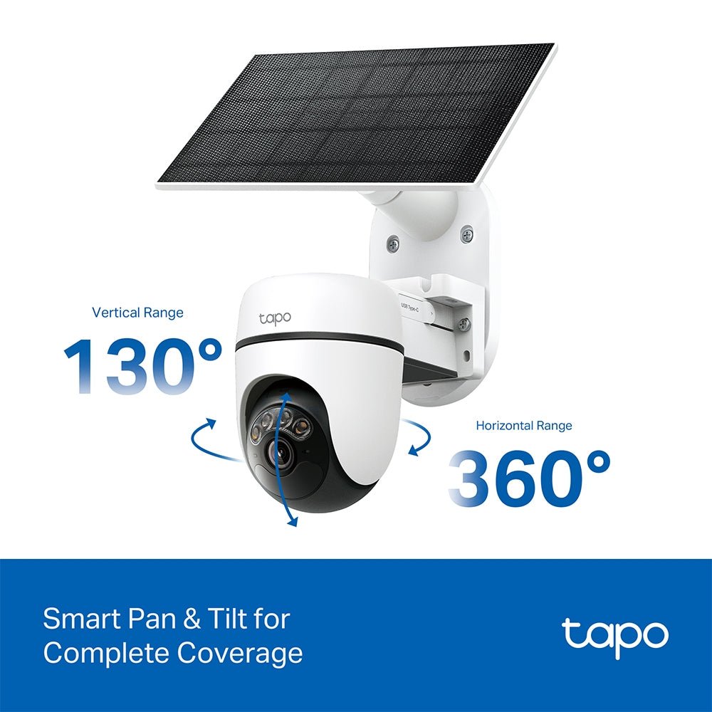 Tapo C610 Solar-Powered Pan/Tilt Security Camera Kit - SECURITY CAMERA/ PRODUCTS - Beattys of Loughrea