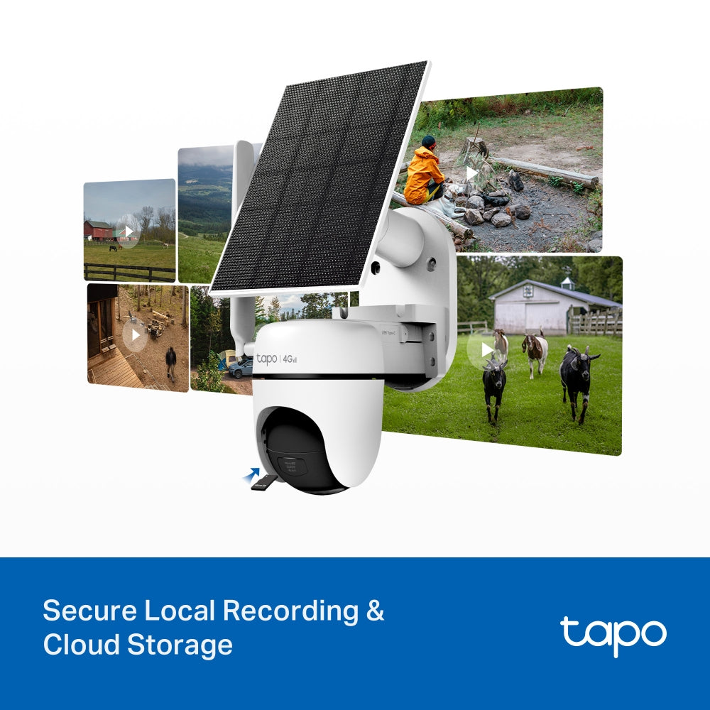 Tapo C615G KIT Solar-Powered Pan/Tilt 4G LTE Security Camera Kit