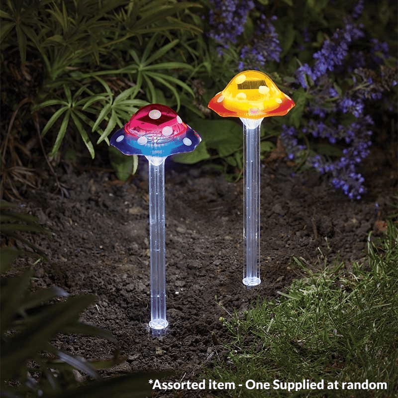 Funky Fungus Stake Light Assorted - One Supplied* - GARDEN ORNAMENTS INCL SOLAR - Beattys of Loughrea
