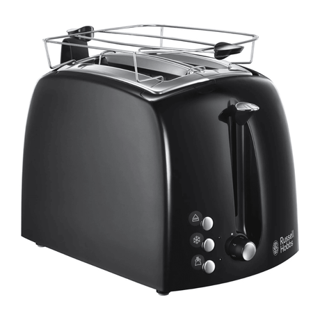 Russell Hobbs Textures Plus 2-Slice Toaster Black | 22601 - TOASTERS - Beattys of Loughrea
