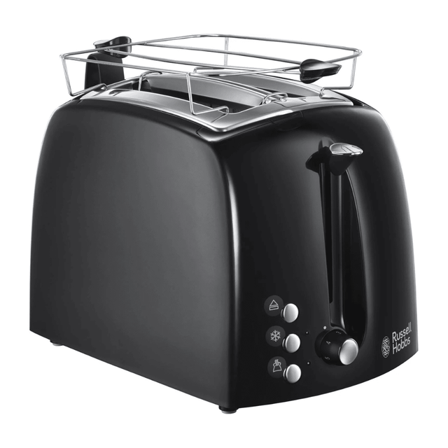 Russell Hobbs Textures Plus 2-Slice Toaster Black | 22601 - TOASTERS - Beattys of Loughrea
