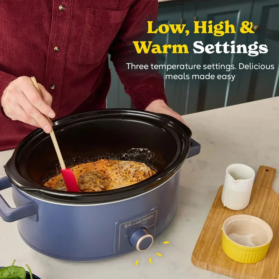 Russell Hobbs Bronte 7L Manual Slow Cooker, Soft Navy (28780)
