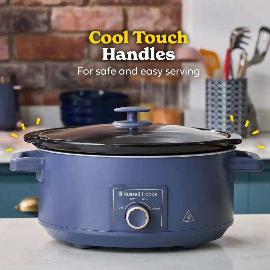 Russell Hobbs Bronte 7L Manual Slow Cooker, Soft Navy (28780)