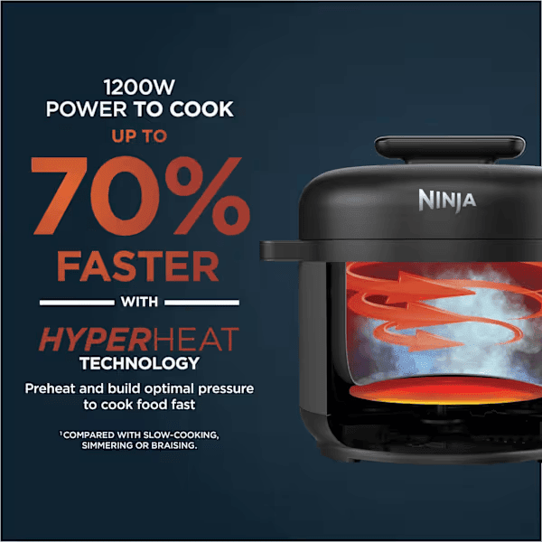 Ninja HyperHeat Pressure & Rice Cooker – 6L 9 - in - 1 PC201UK - FOOD STEAMER RICE COOKER SLOW COOKER - Beattys of Loughrea