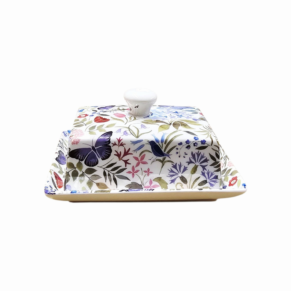 Shannonbridge Pottery Butterfly Garden Butter Dish - TABLEWARE SETS - GENERAL - Beattys of Loughrea