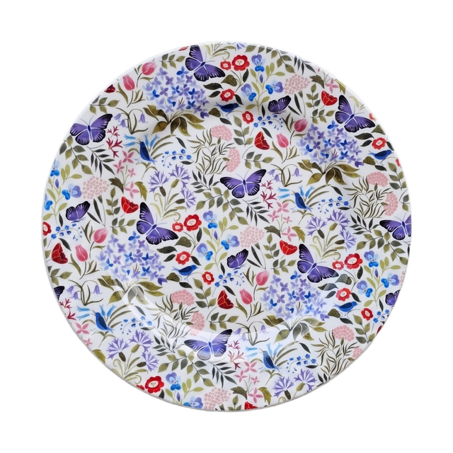 Shannonbridge Pottery Butterfly Garden 27cm Round Plate - GENERAL LOOSE WARE - Beattys of Loughrea