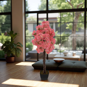 Nearly Natural Cloud Cherry Blossom Tree 120cm - HANGING BASKET, LINER, BRACKET - Beattys of Loughrea