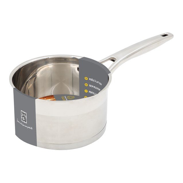 Blackmoor Pro Stainless Steel Milk Pan – 16cm - COOKWARE - S/STEEL - Beattys of Loughrea