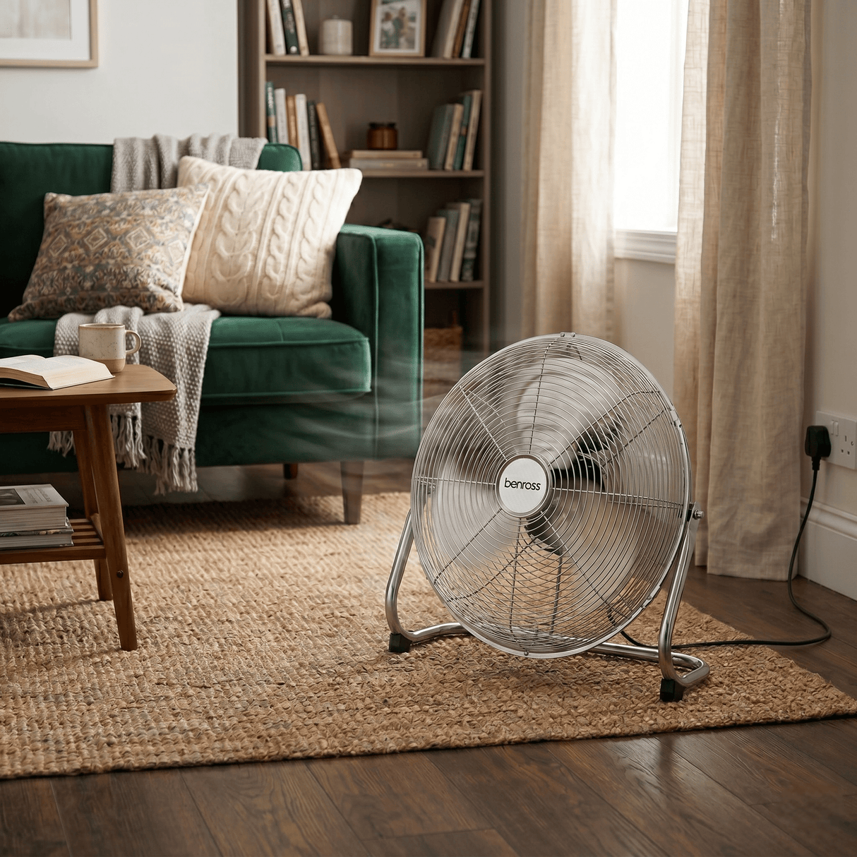 Benross 14" High Velocity Chrome Fan - FANS - Beattys of Loughrea