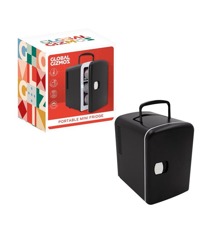 Global Gizmos 4 Litre Mini Fridge – Black - FRIDGE PORTABLE/ CAMPING - Beattys of Loughrea