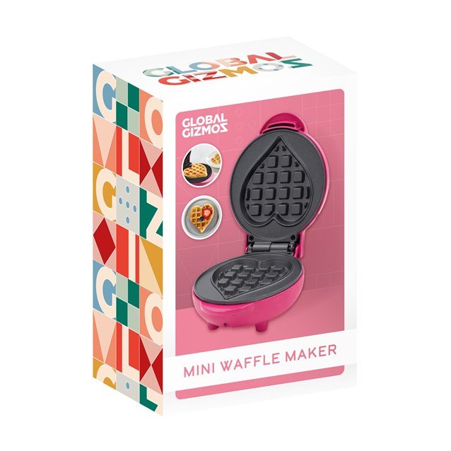 Global Gizmos Heart Shape Waffle Maker – Pink - PANCAKE WAFFLE MAKERS - Beattys of Loughrea