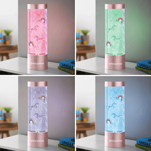Global Gizmos Unicorns and Rainbows Desk Bubble Lamp - NIGHT LIGHT PLUG IN - Beattys of Loughrea