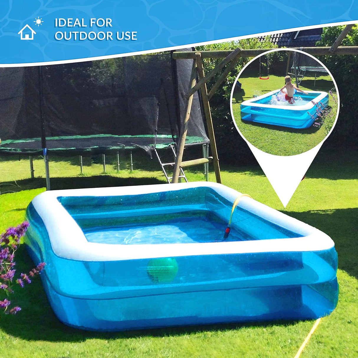 SunClub Extra Large Inflatable Family Pool – 3m - SWINGS/SLIDE OUTDOOR GAMES - Beattys of Loughrea
