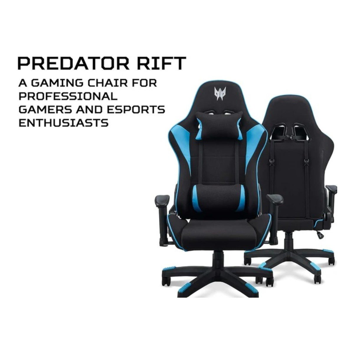 Acer Predator Rift Lite Gaming Chair GP.GCR11.00C – Black & Blue - GAMING & LAPTOP CHAIR / DESK - Beattys of Loughrea