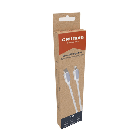GRUNDIG USB - C To Lightning Cable 1m White - SCART & OTHER VIDEO/DVD LEADS - Beattys of Loughrea