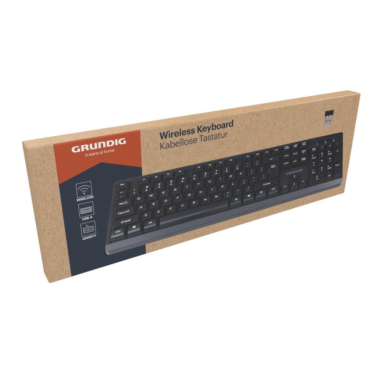 GRUNDIG Wireless Keyboard 438 x 136 x 27mm - USB PC ACCESSORIES - Beattys of Loughrea