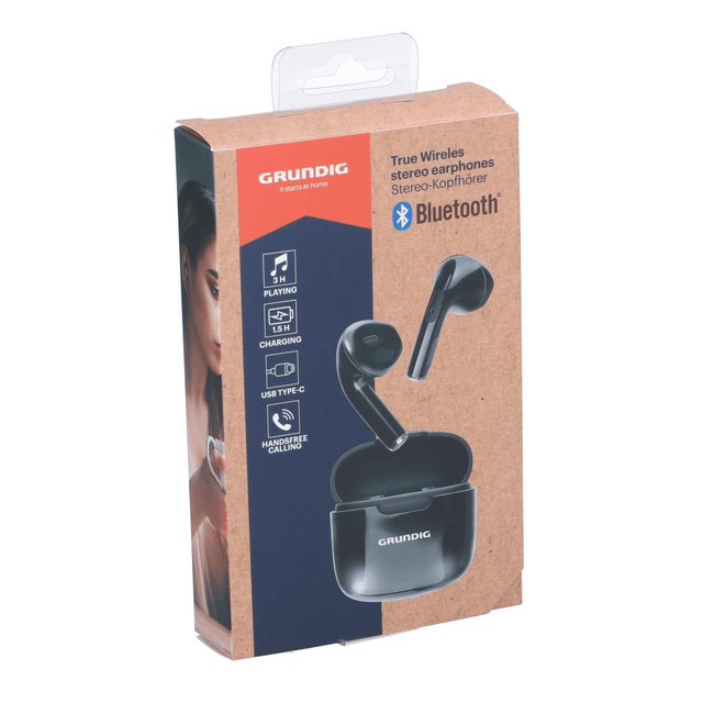 GRUNDIG Wireless Stereo Earphones Black - HEADPHONES / EARPHONES/ MICROPHONE - Beattys of Loughrea